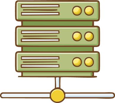 ilustración de un servidor apilar representando informática poder y datos almacenamiento para tecnología y negocio vector