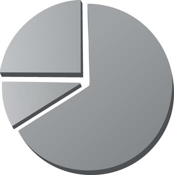 gris tarta gráfico con apartado sección analítico visual datos representación vector