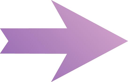 Gradient Arrow Pointing Right. Simple Icon or Design Element, Direction Indicator vector