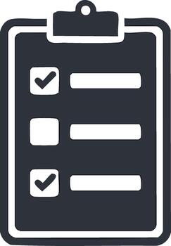 Checklist Illustration with Check Marks and Blank Lines for Tasks and To-Do List vector