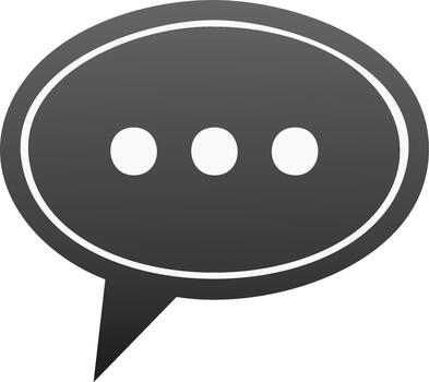 oscuro gris habla burbuja con elipsis comunicado chateando conversacion diálogo comunicación firmar vector