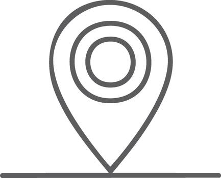 Location Pin Graphic Showing Precise Destination with Modern and Clean Icon Design vector