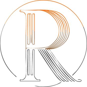 elegante letra r logo diseño con degradado circular marco multa línea Arte vector