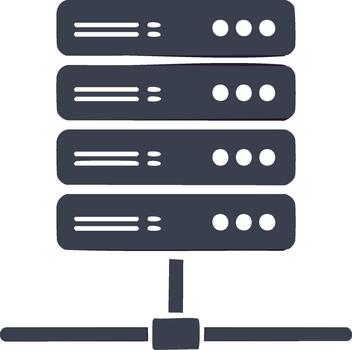 Network Server Stack Hosting Data. Storage System with Connected Modules. IT Infrastructure Equipment. Database Servers vector