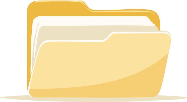 amarillo abierto carpeta con documentos y documentos para negocio archivo y datos archivos vector