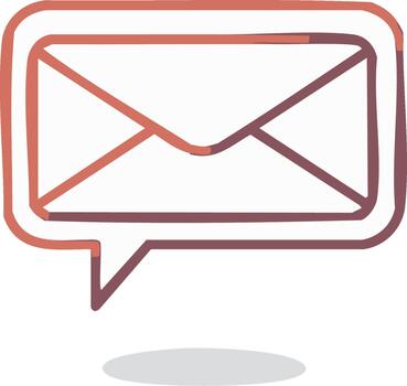 estilizado mensaje icono moderno comunicación, sobre y habla burbuja diseño vector