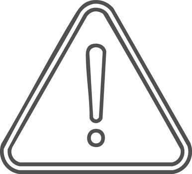 Minimalist Warning Sign Caution Alert, Triangle with Exclamation Mark Symbol, Safety, Risk, Attention, Danger Indicator Graphic vector
