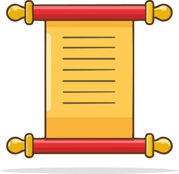 antiguo Desplazarse ilustración con texto filas en pergamino para mensajes o documentos vector