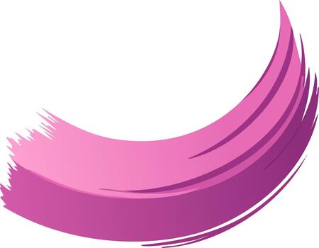 Abstract pink stroke with a curved edge, paint smear, swash design for templates and backgrounds vector