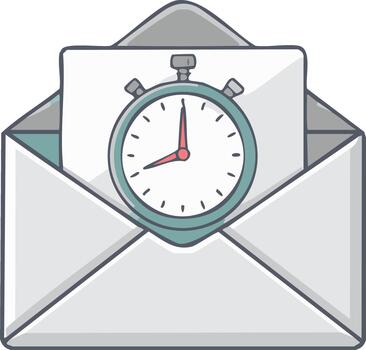 abrió sobre conteniendo un cronógrafo mensaje sincronización oportunidad comunicación vector