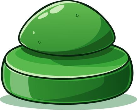 redondo verde gota con en capas forma y lustroso textura vector