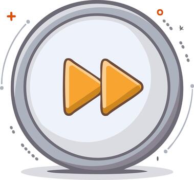 rápido adelante botón icono para medios de comunicación jugador y digital interfaz vector