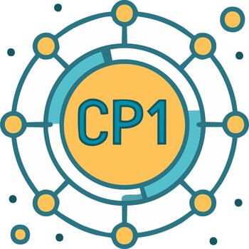 cp1 inicialismo comunicación web red conexión datos análisis concepto símbolo vector