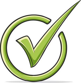 verde marca de verificación símbolo en un círculo, aprobación icono para web, aplicación, o diseño vector