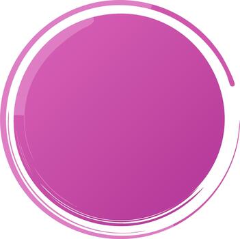 lustroso rosado circular botón con un dinámica blanco cepillo carrera marco vector