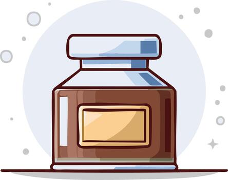 estilizado marrón pegar tarro para productos cosméticos o hogar utilizar con neutral etiqueta aislado en blanco antecedentes con suave Destacar vector