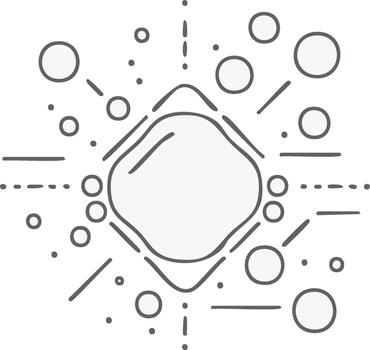 resumen minimalista diseño con radiante líneas y círculos formando un central núcleo patrón, simbolizando conexión y datos fluir vector