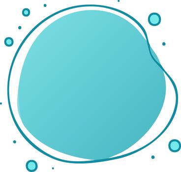 resumen agua gota elemento con flotante esferas y punteado detalles vector