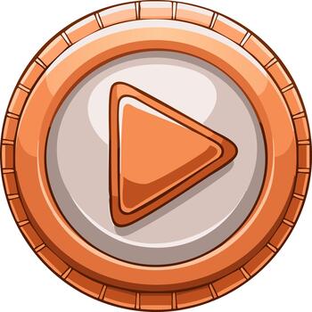 dibujos animados jugar botón circulo icono gráfico elemento medios de comunicación símbolo jugador interfaz vector