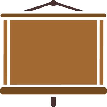 marrón colgando presentación pantalla con ajustable altura y un minimalista diseño para monitor vector