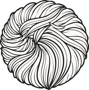 resumen orgánico intrincado circular modelo presentando fluido ondulado líneas en monocromo vector