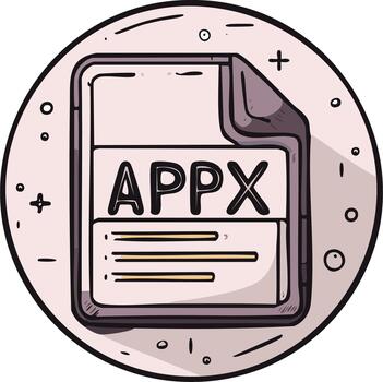 mano dibujado aproximadamente archivo icono para software solicitud paquete instalación y despliegue vector