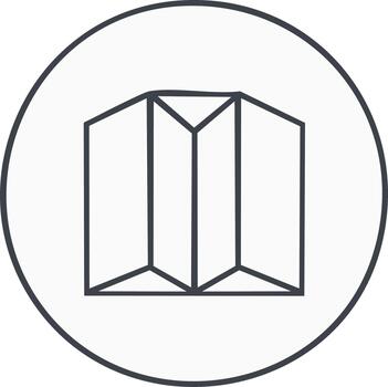 Geometric Building Structure within Circle, Architectural Design Icon vector