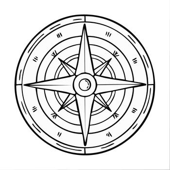 clásico Brújula Rosa diseño con direccional puntos y circular marcas vector