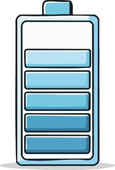 Illustrative Battery Icon Showing Low Charge Indicator for UI Design Projects vector