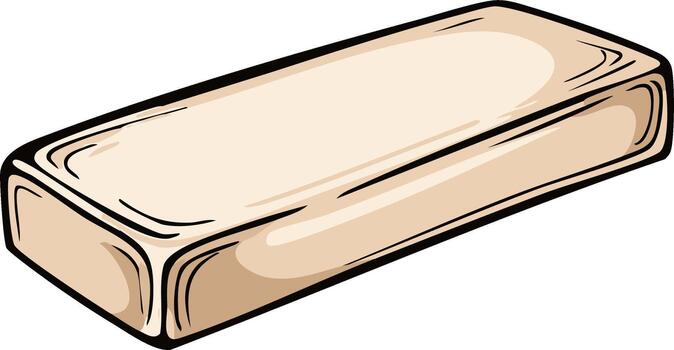 Rectangular eraser tool for erasing pencil marks and artistic work and drawings vector