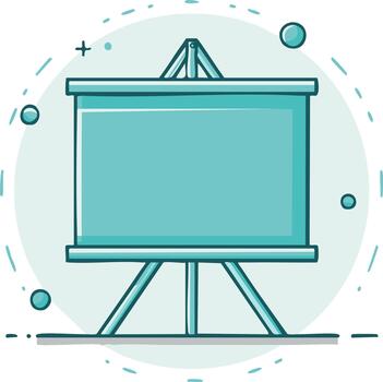 Easel with Blank Canvas Frame for Painting Display Presentation Creative Project vector