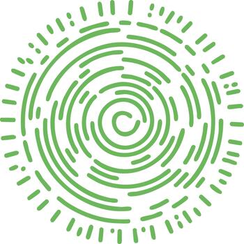 resumen verde concéntrico círculos diseño con rodeando radiante rayado líneas transporte fluir y dinámica energía vector