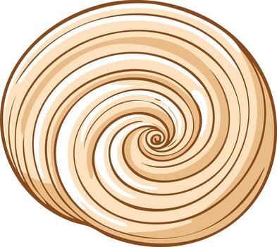 Abstract Swirl Pattern with Shades of Beige and White Creates a Hypnotic Circular Design vector