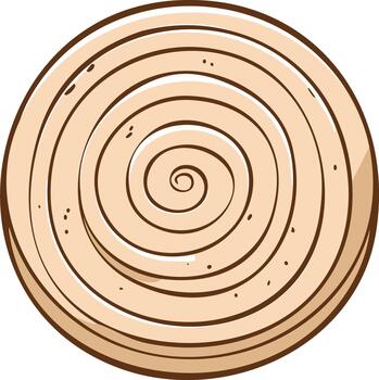 dibujos animados ilustración de arremolinándose madera modelo en redondo elemento para un decorativo diseño o resumen objeto vector