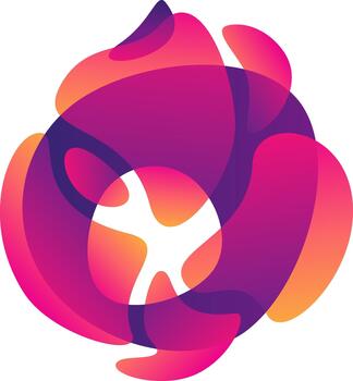 Abstract fluid gradient shapes creating dynamic forms vector