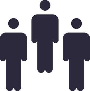 líder figura icono representando equipo y jerarquía vector