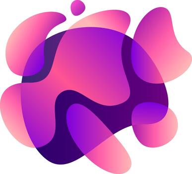 Abstract liquid shapes creating vibrant gradient background vector