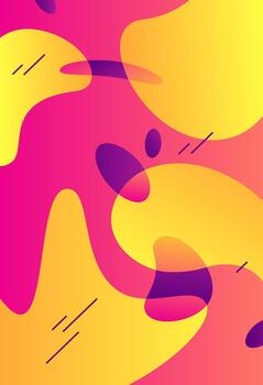 Fluid abstract gradient shapes colorful background design vector
