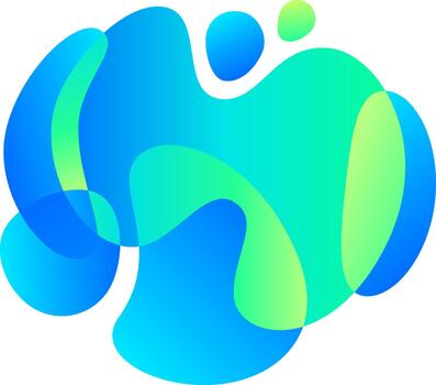 Abstract fluid organic shapes forming vibrant gradient background vector