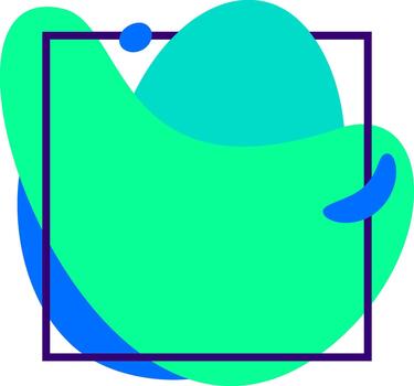 Creative abstract fluid shapes frame banner design vector