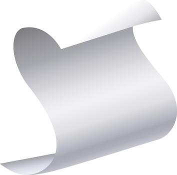 Blank paper scroll displaying empty copy space vector