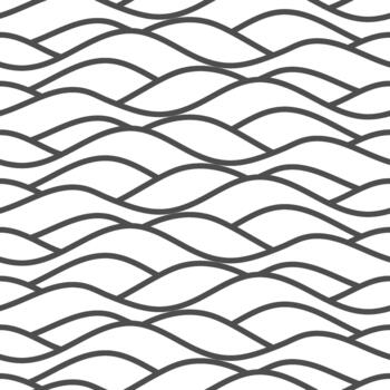 Seamless wave pattern forming abstract minimalist background design vector