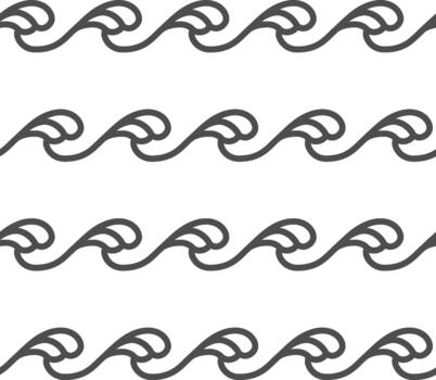 Seamless repeating wave pattern symbolizing ocean water vector