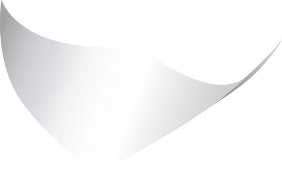 White curved paper flowing abstract design background vector