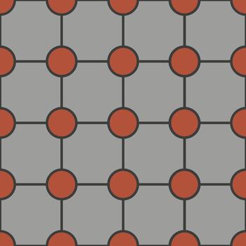 Connected circles forming a seamless network grid pattern vector