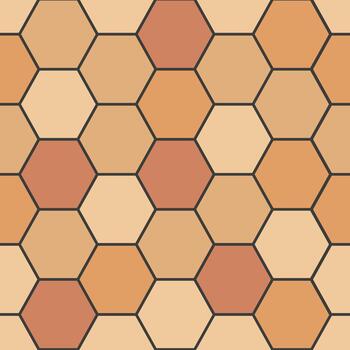 Hexagonal tiles pattern creating an abstract background texture vector
