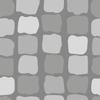 Paving stones creating a grey seamless pattern background vector