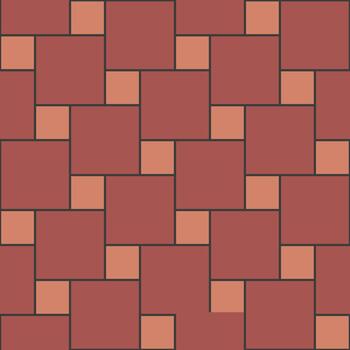 Repeating geometric pattern creating a seamless orange tile background vector