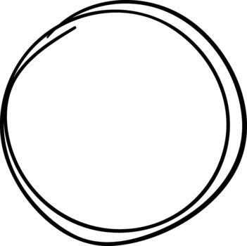 Hand drawn double line circle frame emphasizing content vector