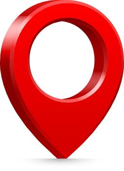 rojo 3d mapa alfiler icono identificando ubicación vector